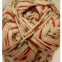 Lungauer Sockenwolle, Wintrweiss mit Rost und Olive