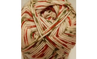 Lungauer Sockenwolle, Wintrweiss mit Rost und Olive